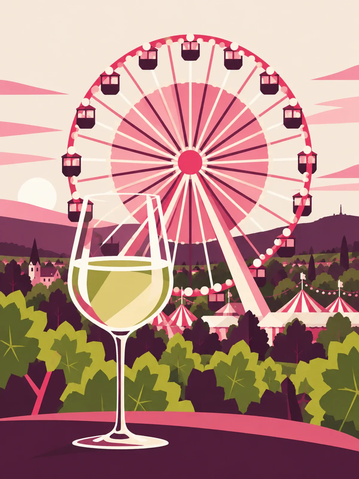 Riesenrad und Festzelte auf den Brühlwiesen